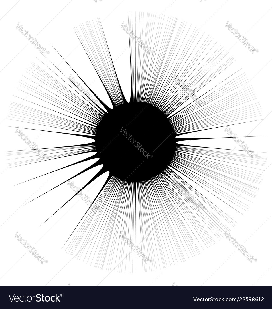 Radial lines rays with distortion abstract vector image Radial lines rays with distortion abstract