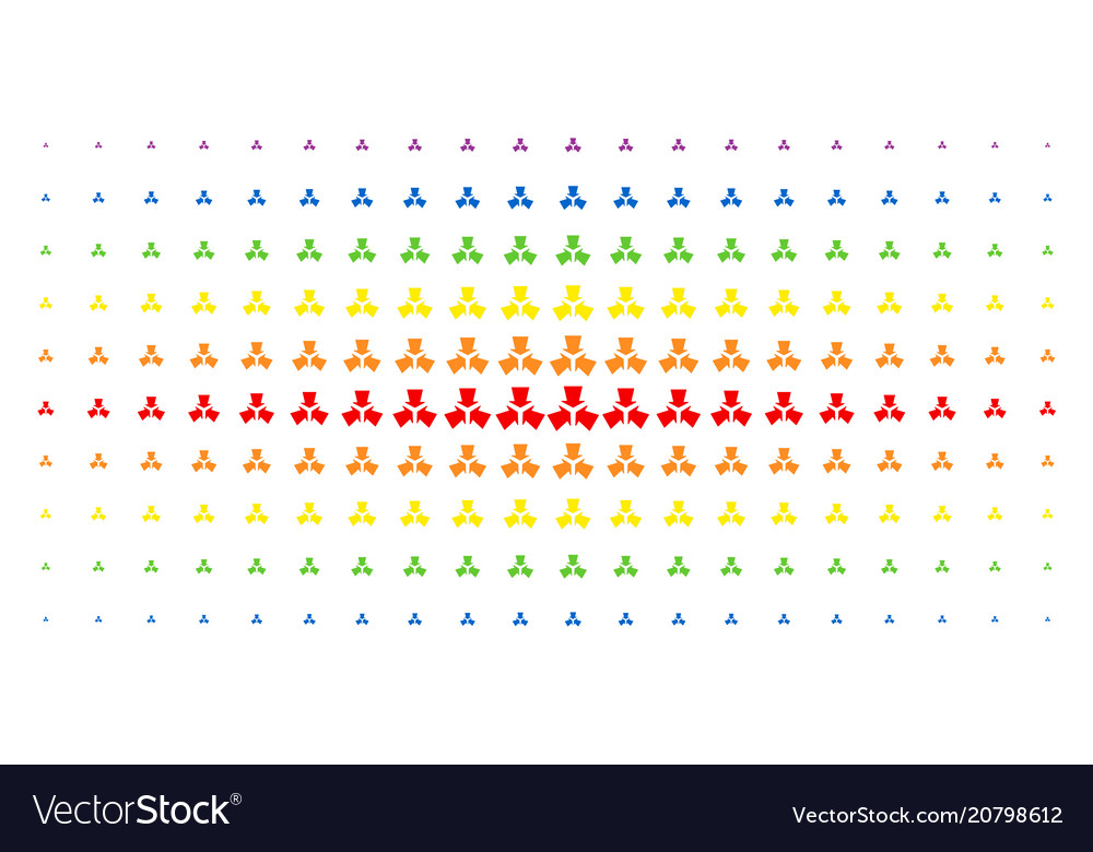 Shrink arrows spectrum halftone matrix