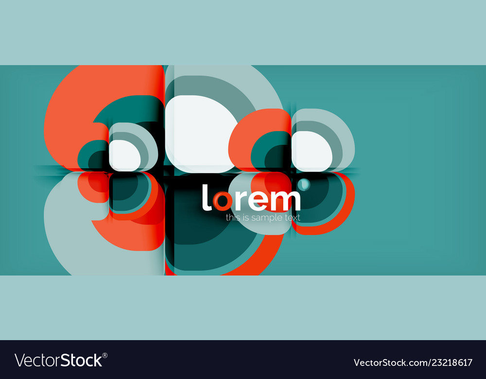 Abstract background - geometric multicolored round