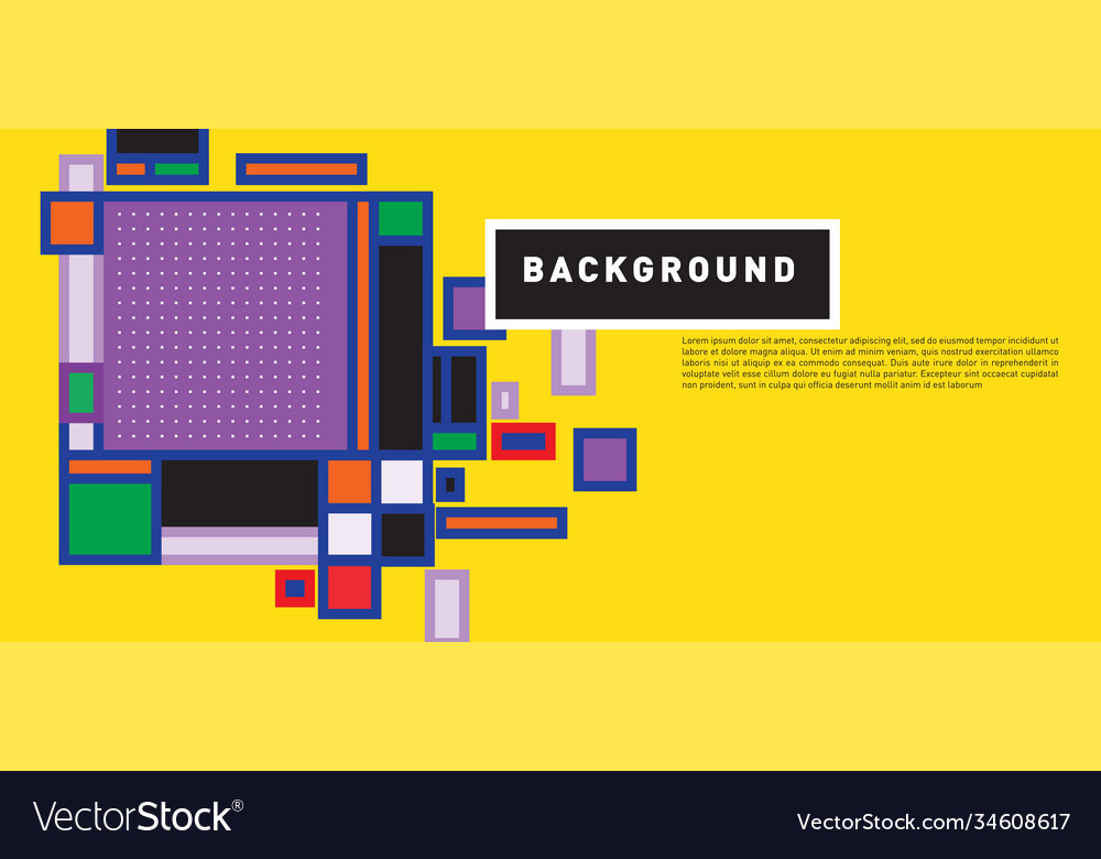 Abstract colorful rectangle background for banner Vector Image Abstract colorful rectangle background for banner