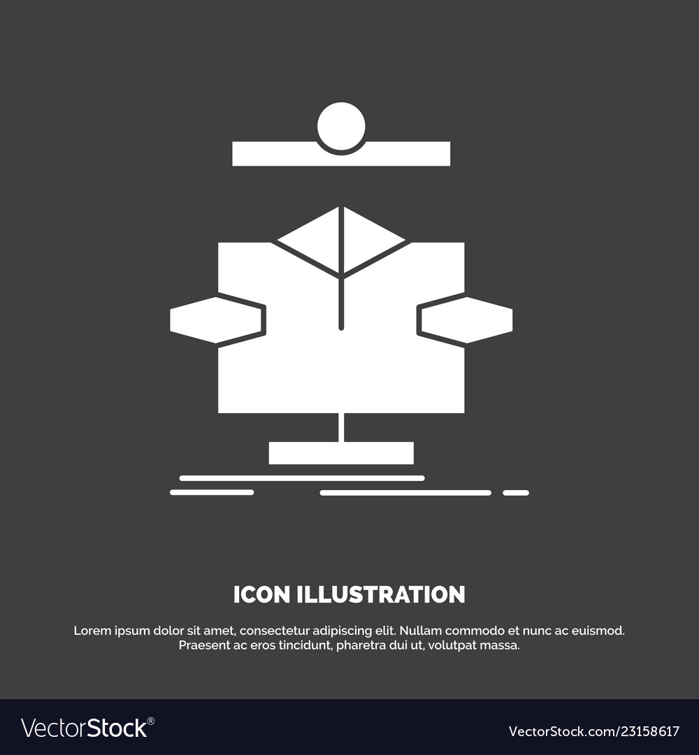 Algorithm Diagramm Datendiagramm Fluss Symbol Glyph vector image Algorithm Diagramm Datendiagramm Fluss Symbol Glyph