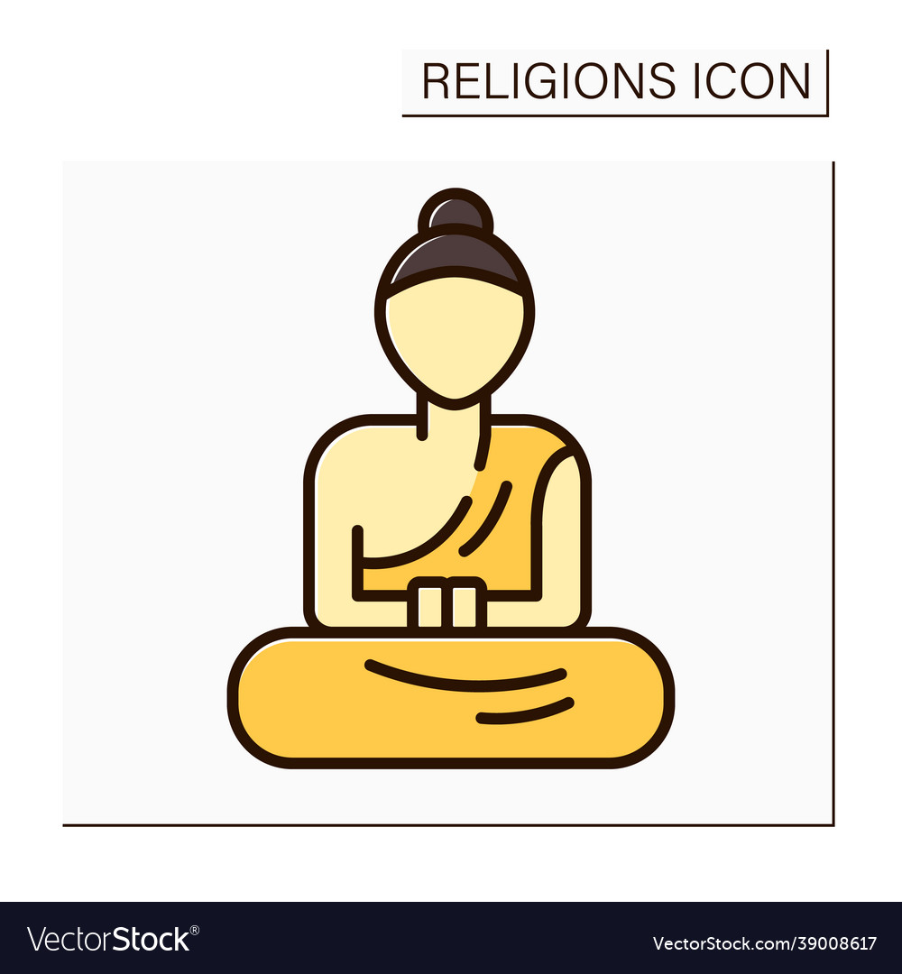 Buddhism color icon Royalty Free Vector Image - VectorStock