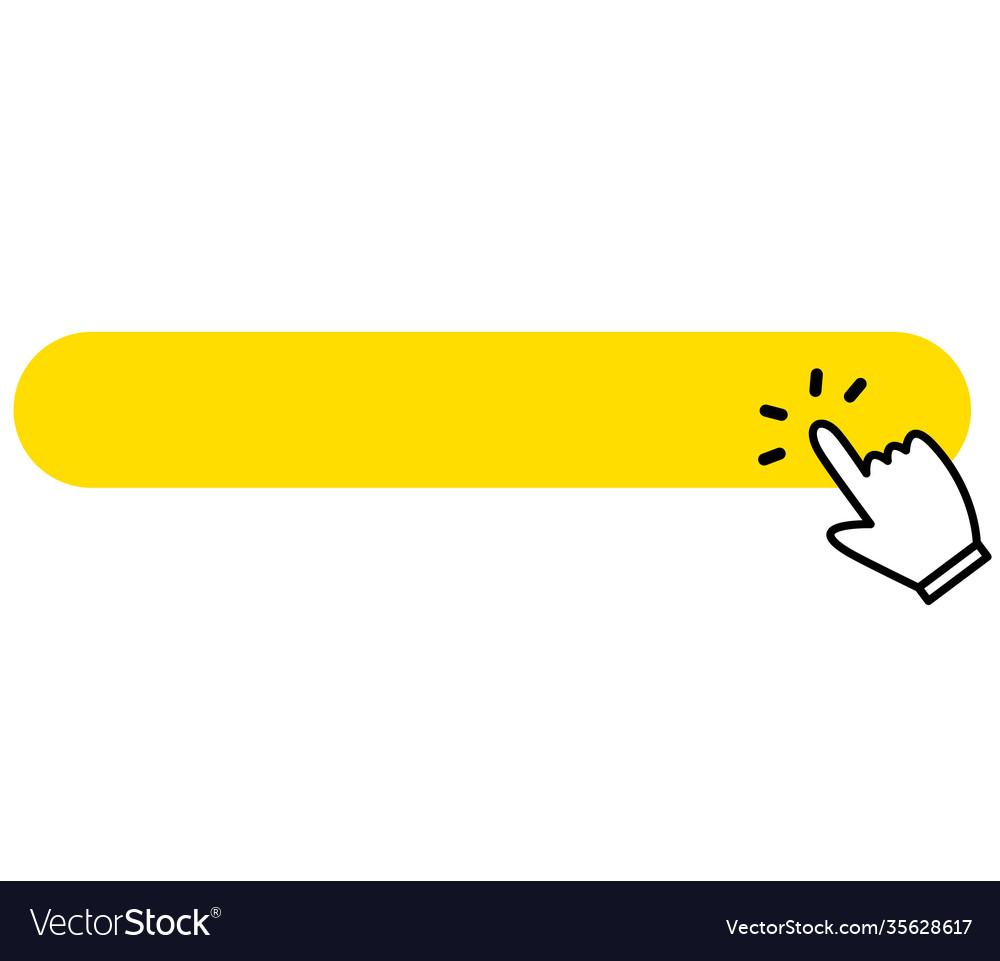 Klicken Sie auf leeren Knopf mit Zeigerklick vector image Klicken Sie auf leeren Knopf mit Zeigerklick