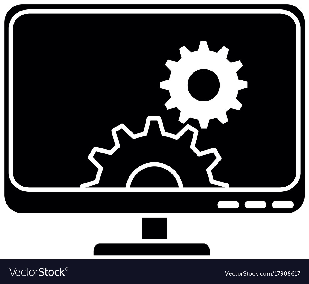 Computer display with gears
