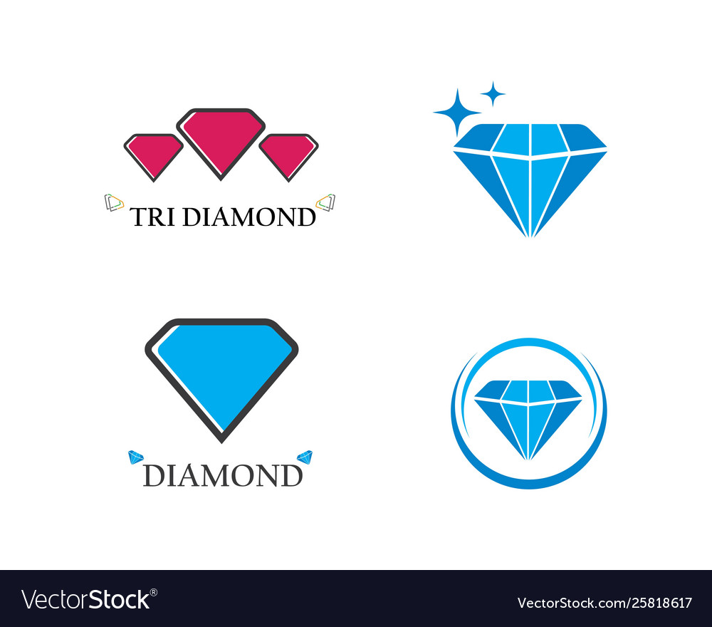 Diamond logo icon Royalty Free Vector Image - VectorStock