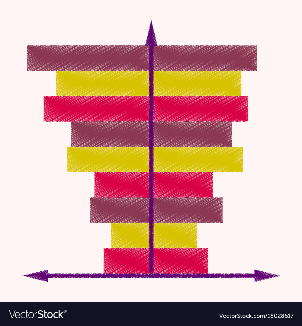Flat shading style icon 3d chart