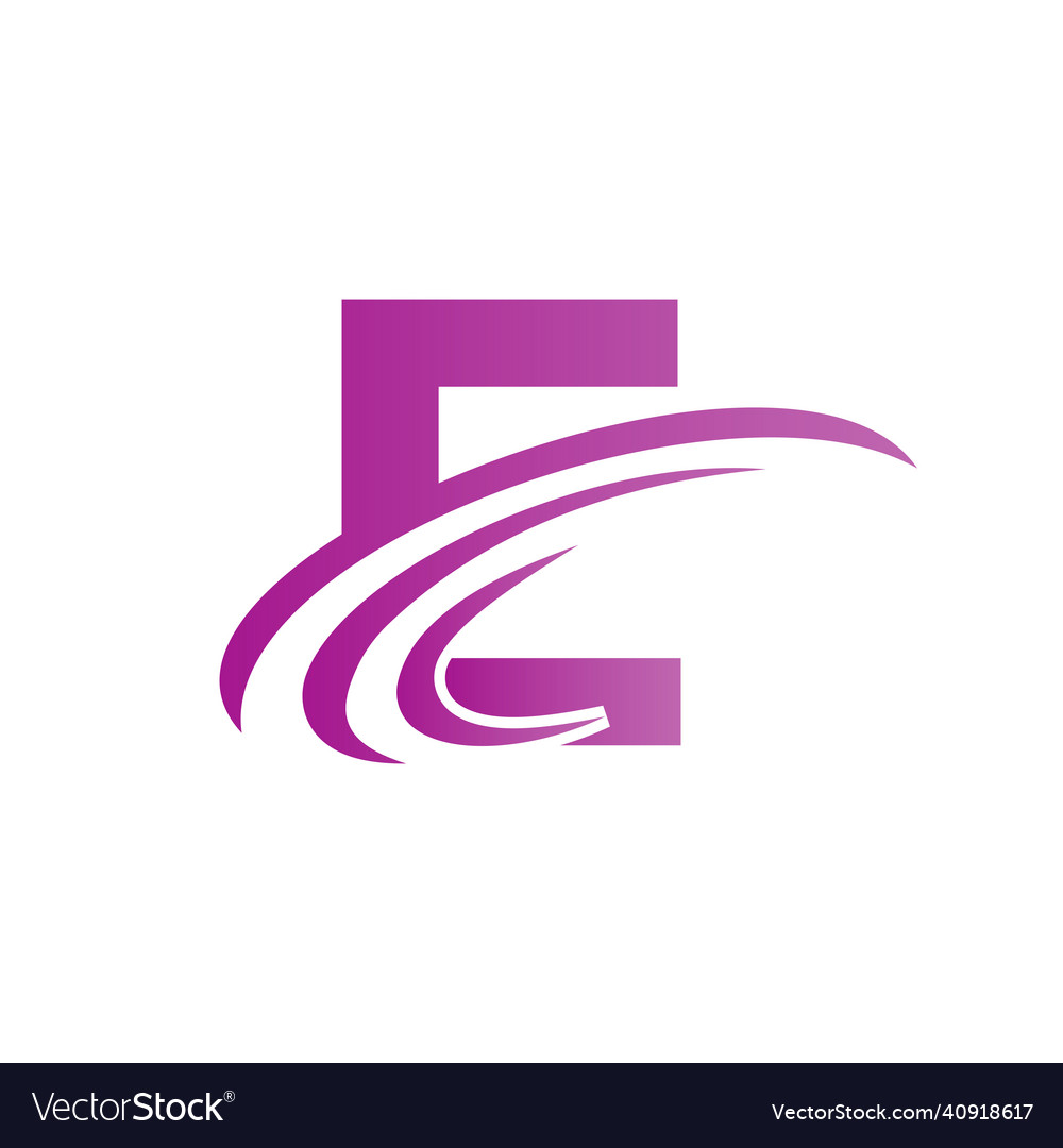 Letter e logo sign design template initial