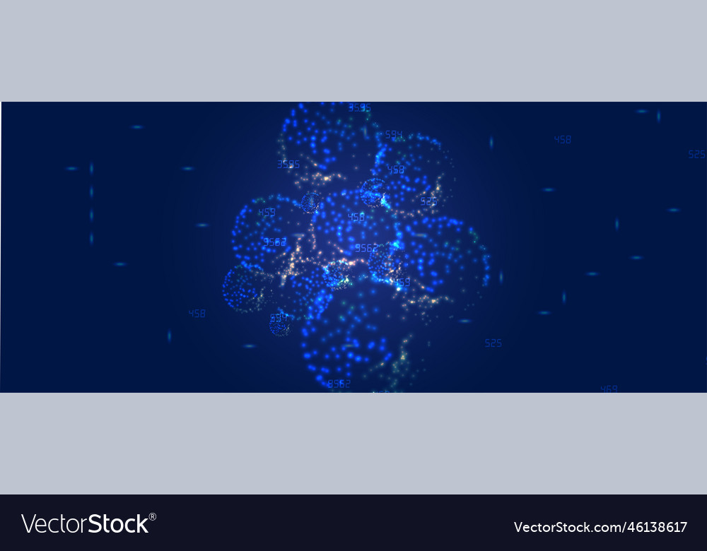 Neural network concept connected cells with links Vector Image Neural network concept connected cells with links