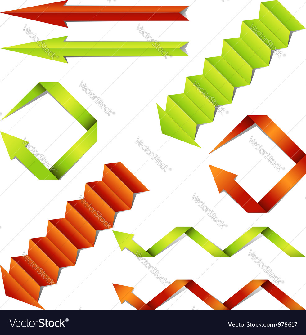 Paper arrows set