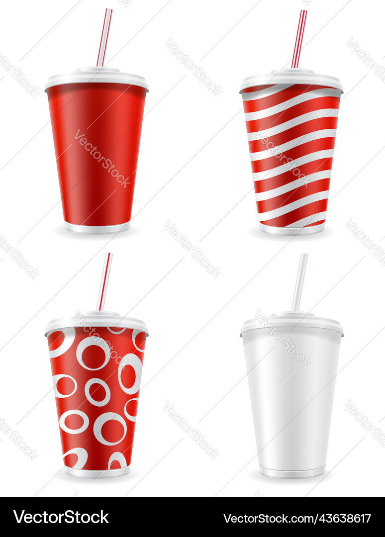 Paper cup for soda stock Royalty Free Vector Image