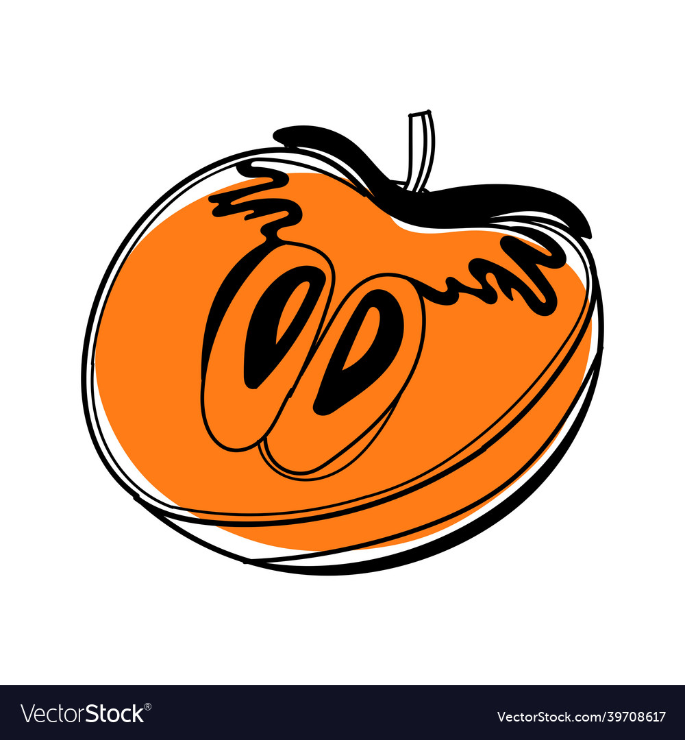 Persimmon isolated on a white background