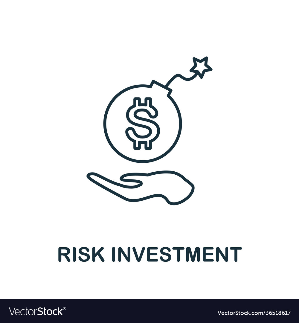 Risk investment icon simple element from vector image Risk investment icon simple element from
