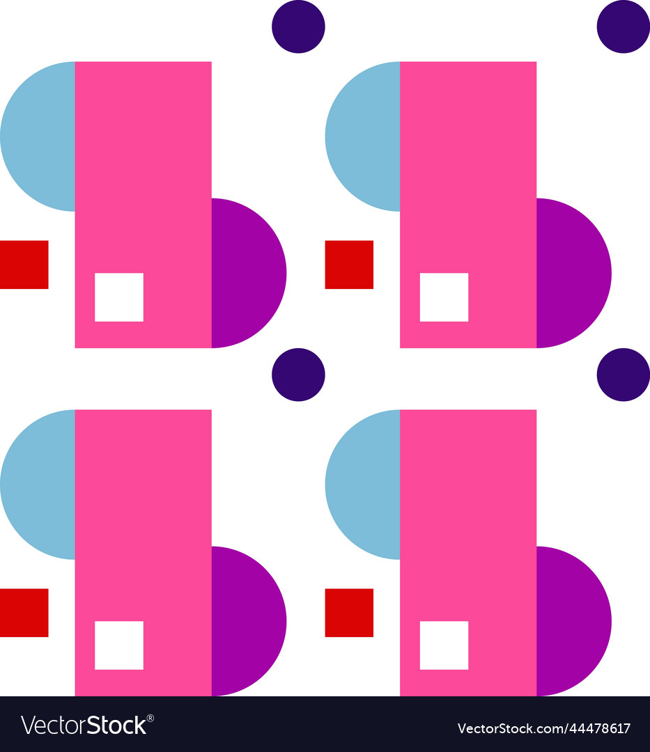 Seamless pattern simple geometry forms Vector Image Seamless pattern simple geometry forms