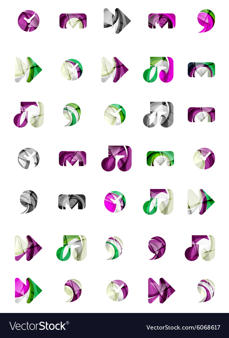 Set of abstract universal web icons business