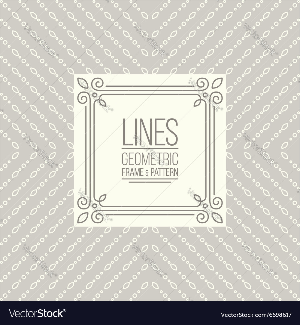 Set of line pattern and linear frame