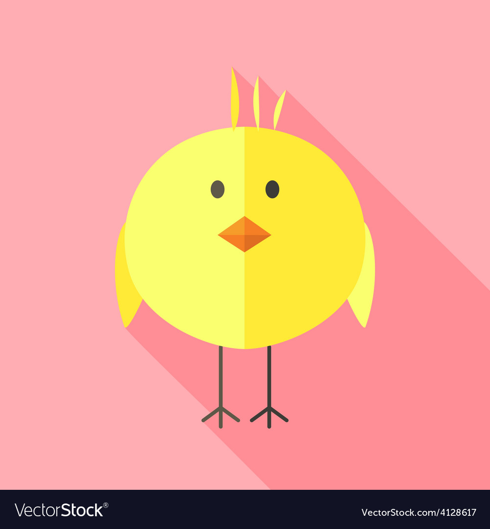 Yellow chicken Royalty Free Vector Image - VectorStock