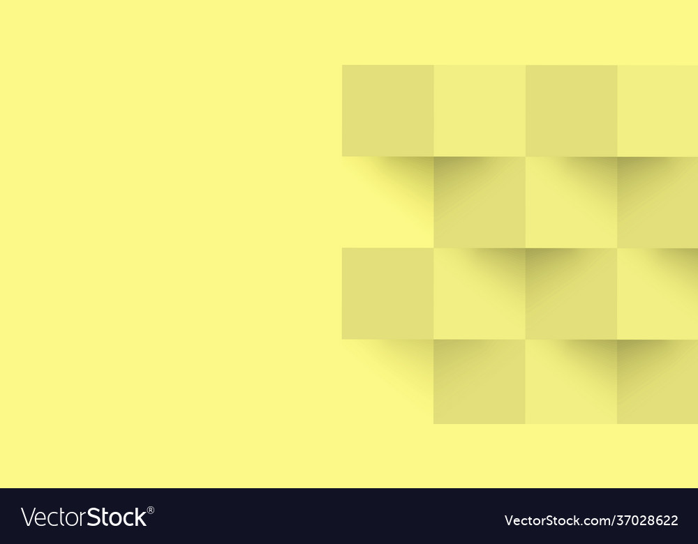 Abstract yellow background web template squares