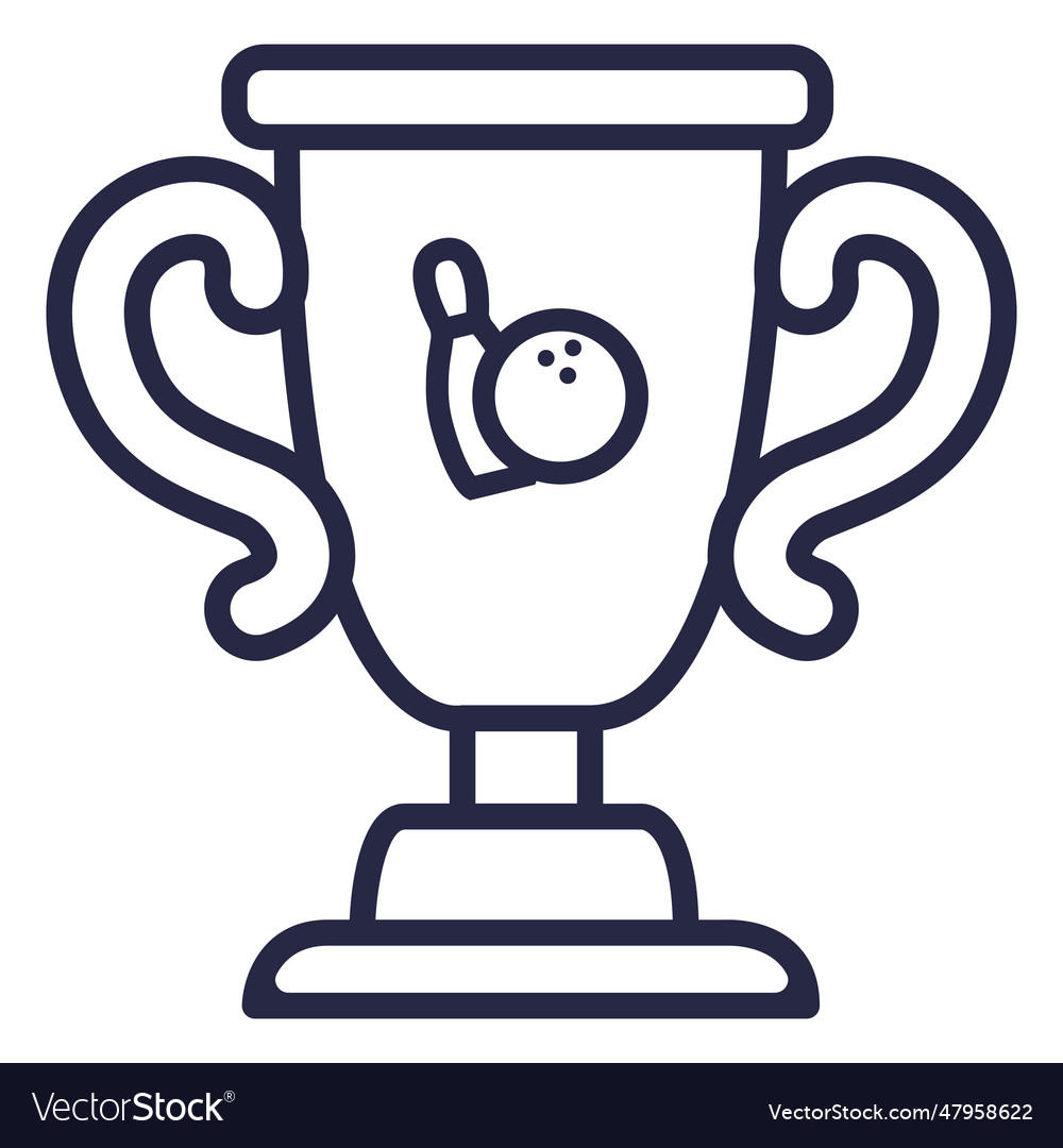 Bowling trophy icon