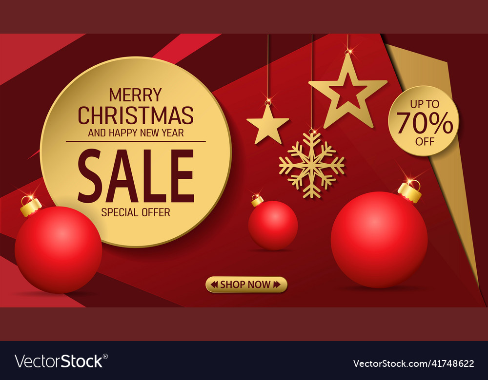 Christmas New Year Sale Banner