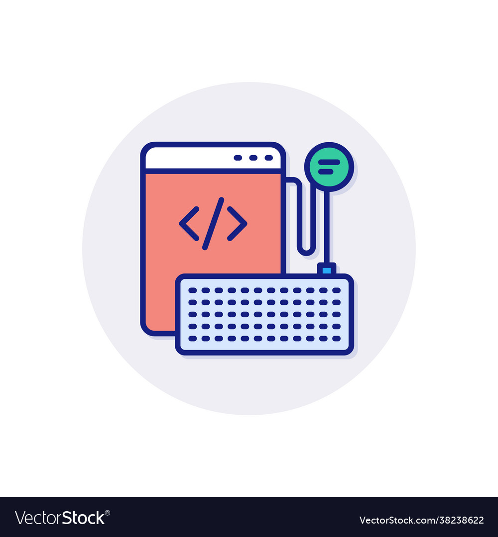 Coding icon in logotype