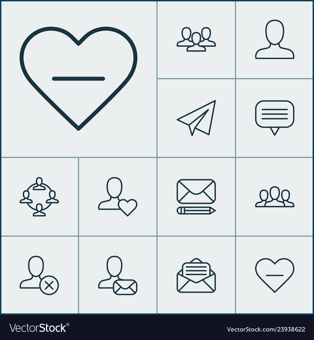 Communication icons set with open envelope unread Vector Image Communication icons set with open envelope unread