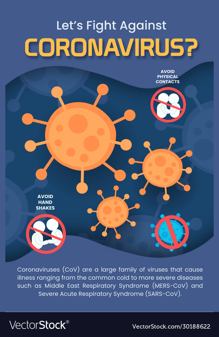 Corona virus global pandemic poster design Vector Image