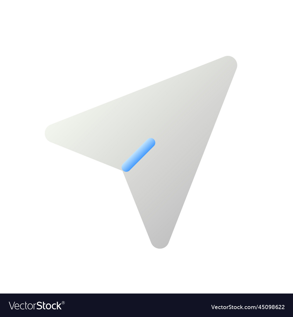 Cursor arrow pointer flat gradient two-color ui vector image Cursor arrow pointer flat gradient two-color ui