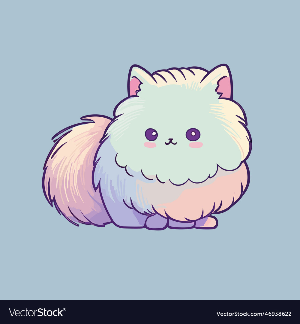 cute-cartoon-cat-of-a-white-fluffy-royalty-free-vector-image