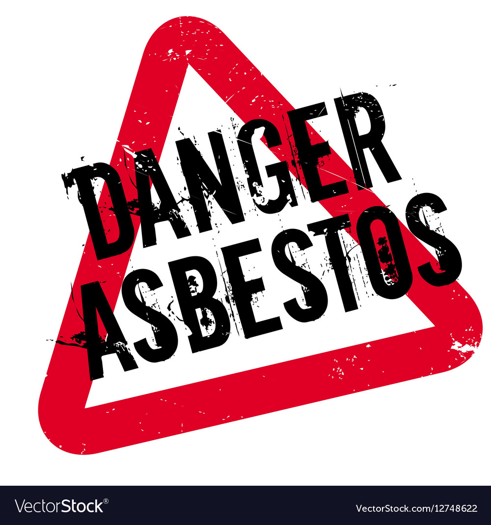 Danger asbestos rubber stamp