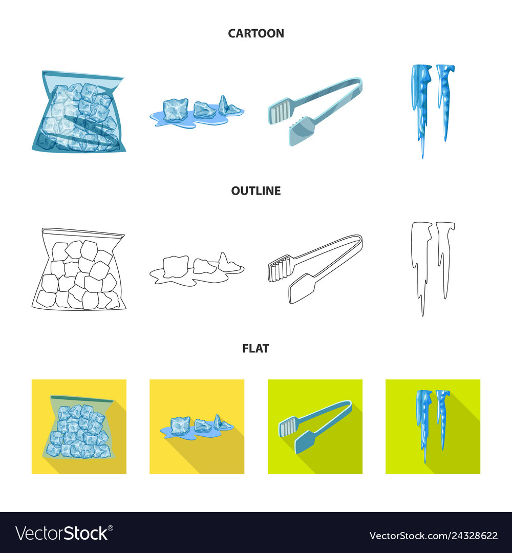 Design of texture and frozen symbol vector image Design of texture and frozen symbol