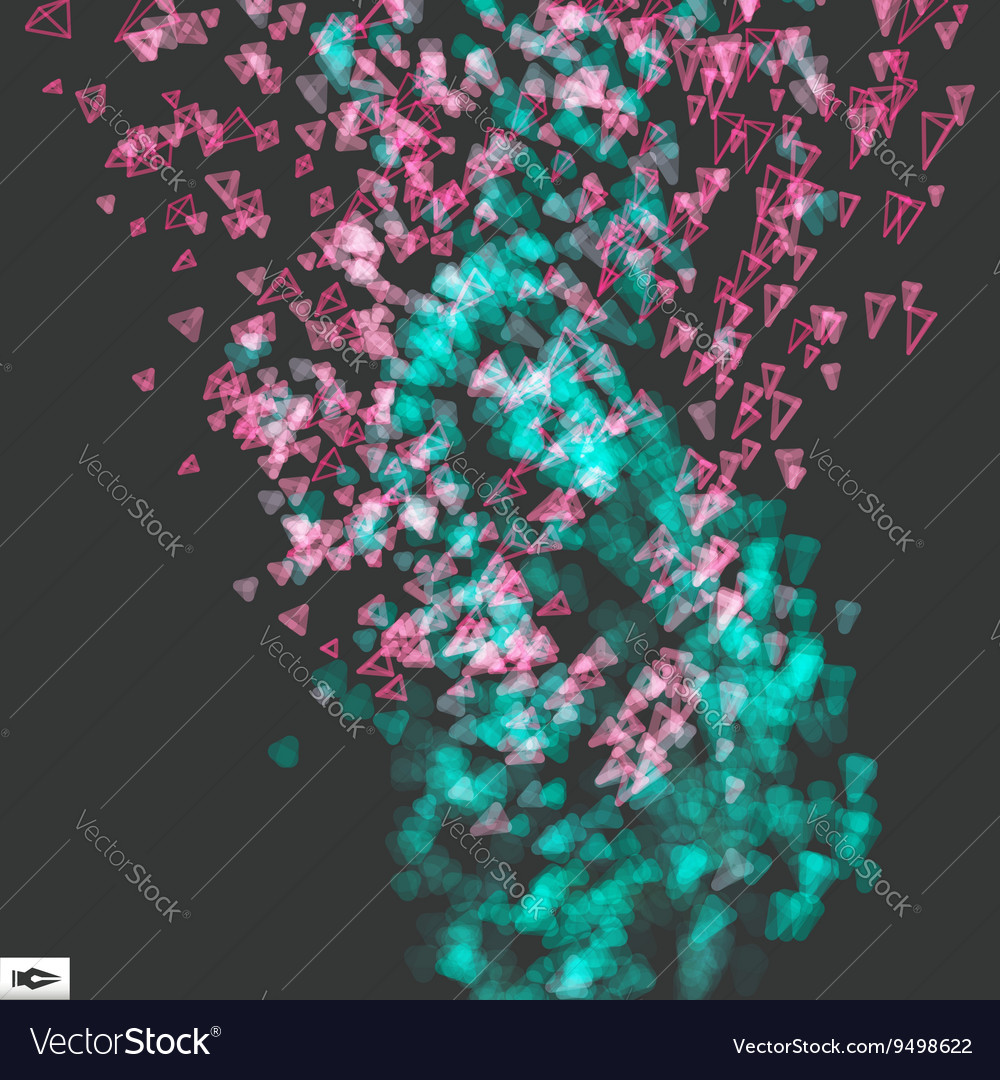 Dynamic emitted particles motion bokeh effect