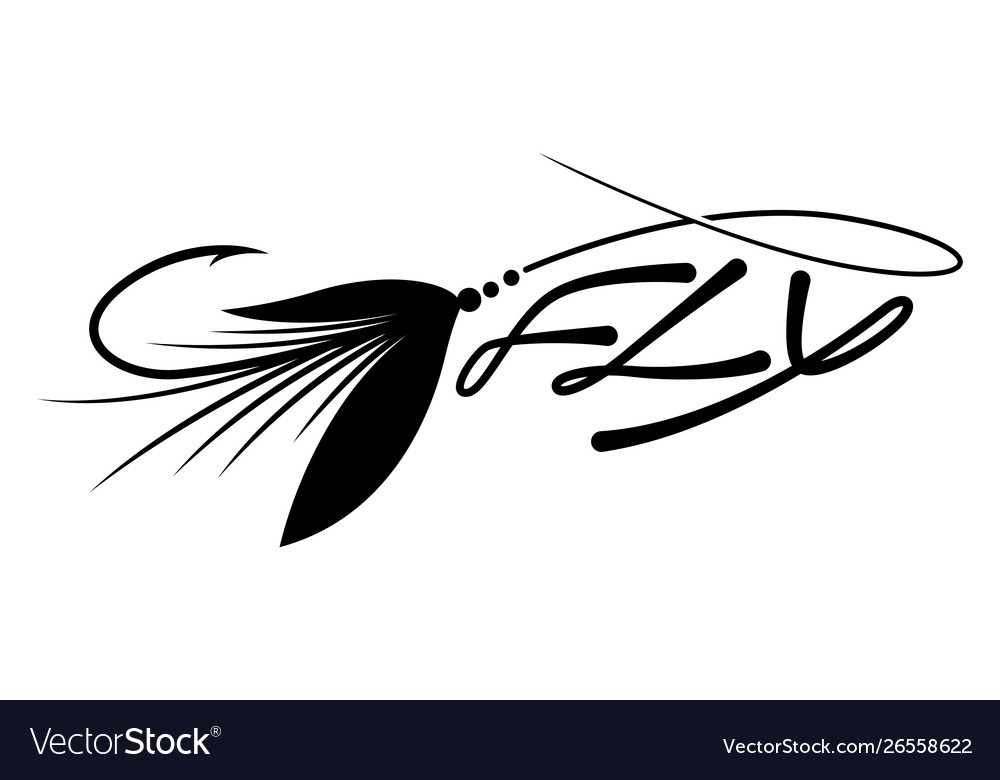 Download Graphic lure fly fishing Royalty Free Vector Image