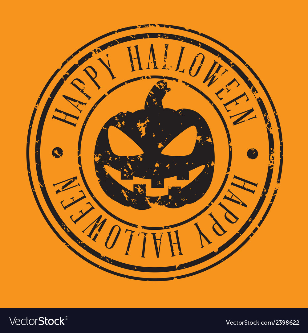 Halloween icons over orange background Royalty Free Vector