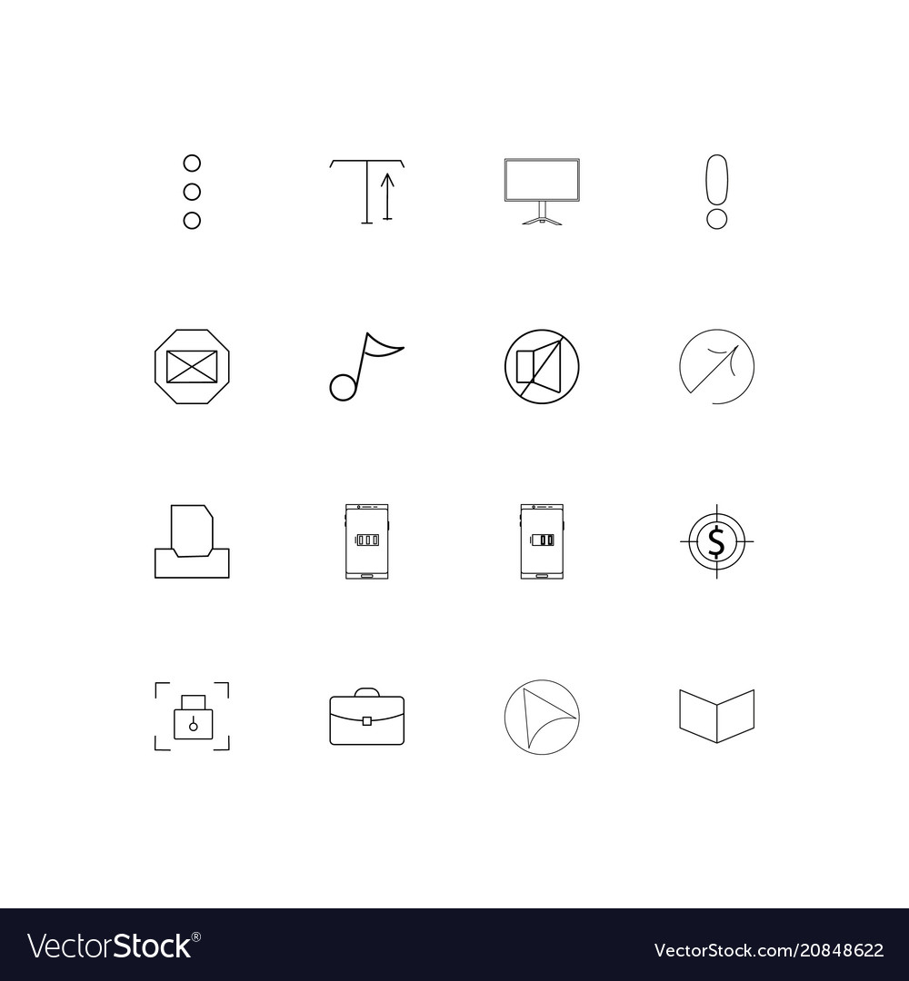 Internet of things linear thin icons set outlined