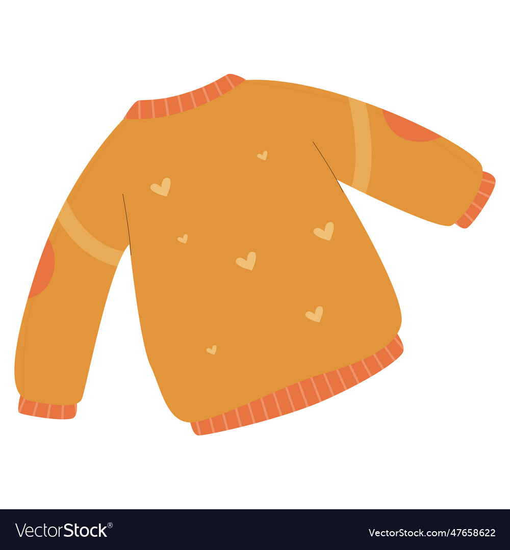 Isolated colored wool sweater sketch icon Vector Image