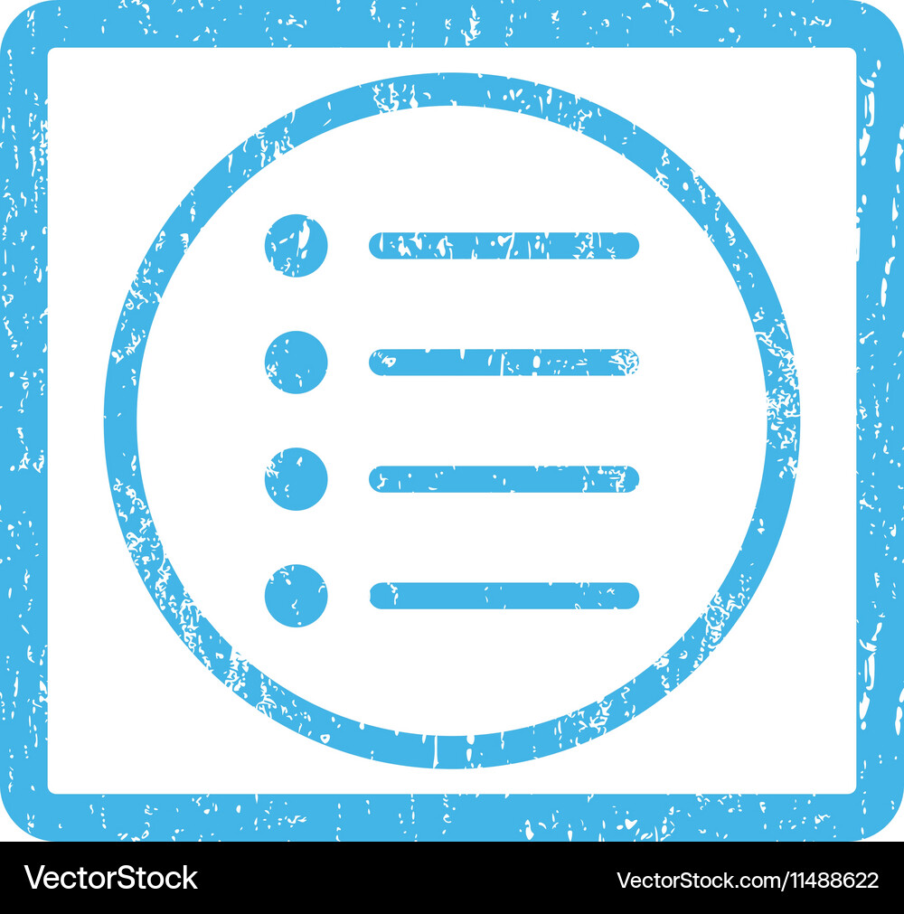 Items icon rubber stamp Royalty Free Vector Image
