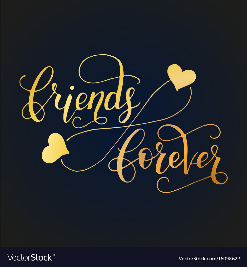 Lettering card for friendship day handdrawn Vector Image