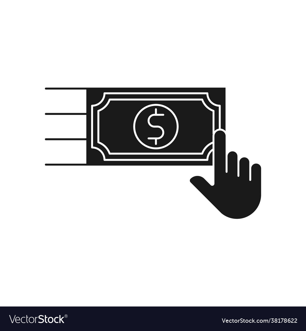 Money with hand icon cash on hand icon Royalty Free Vector