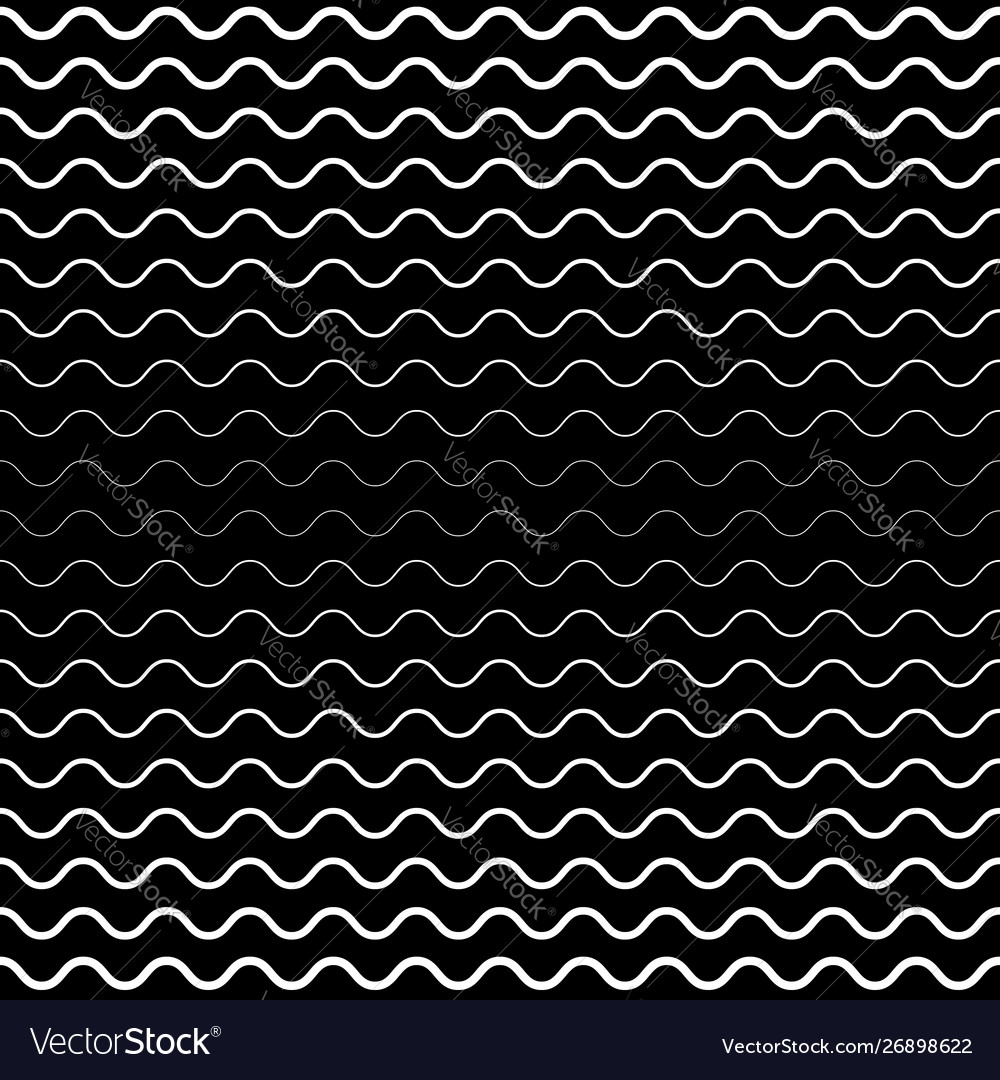 Monochrome background seamless wavy lines