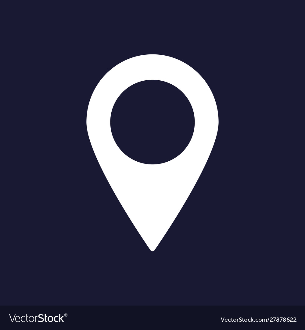 Positioning icon geolocation location a mark vector image Positioning icon geolocation location a mark
