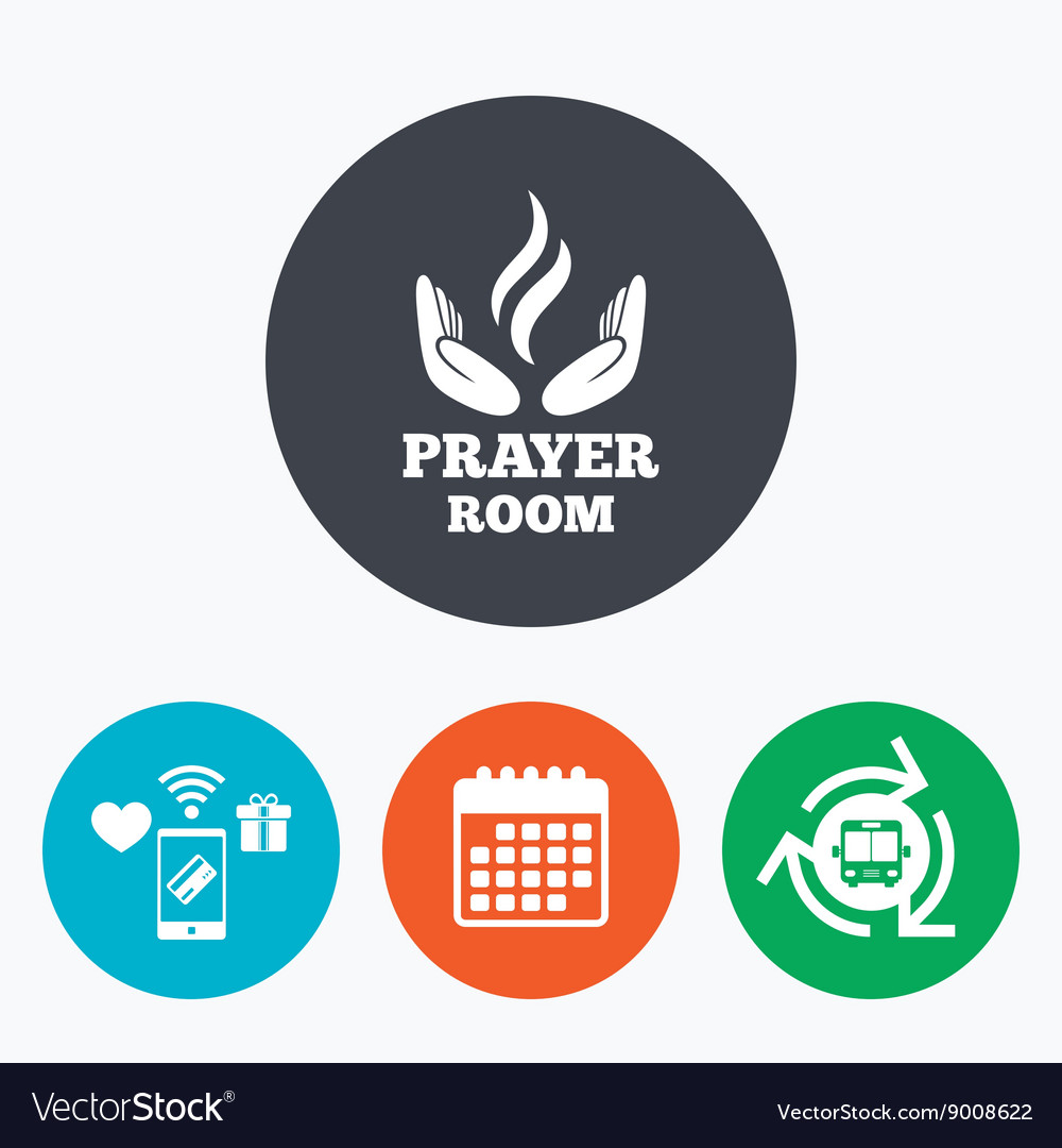 Prayer room sign icon religion priest symbol