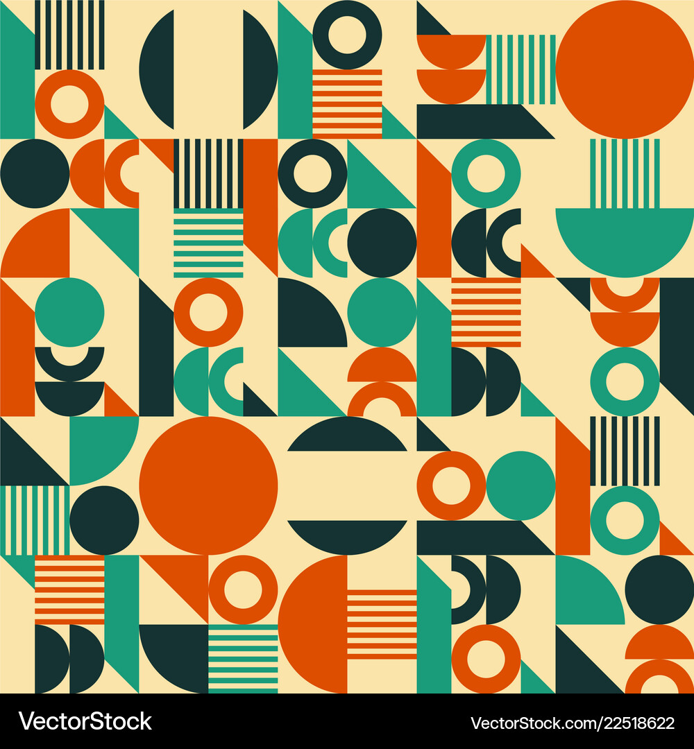 Retro geometric seamless pattern Royalty Free Vector Image