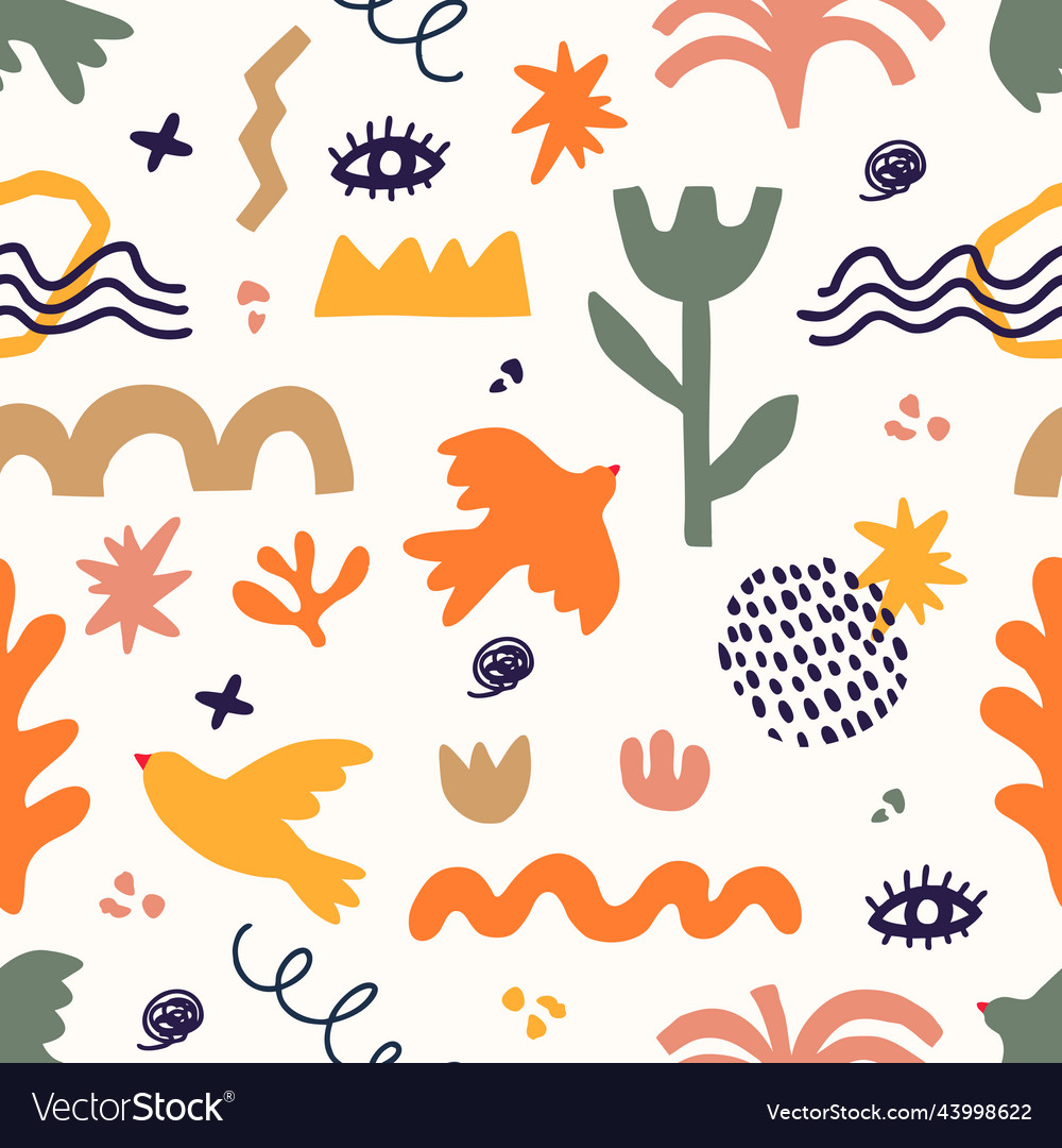 Seamless pattern with abstract geometric shapes vector image Seamless pattern with abstract geometric shapes