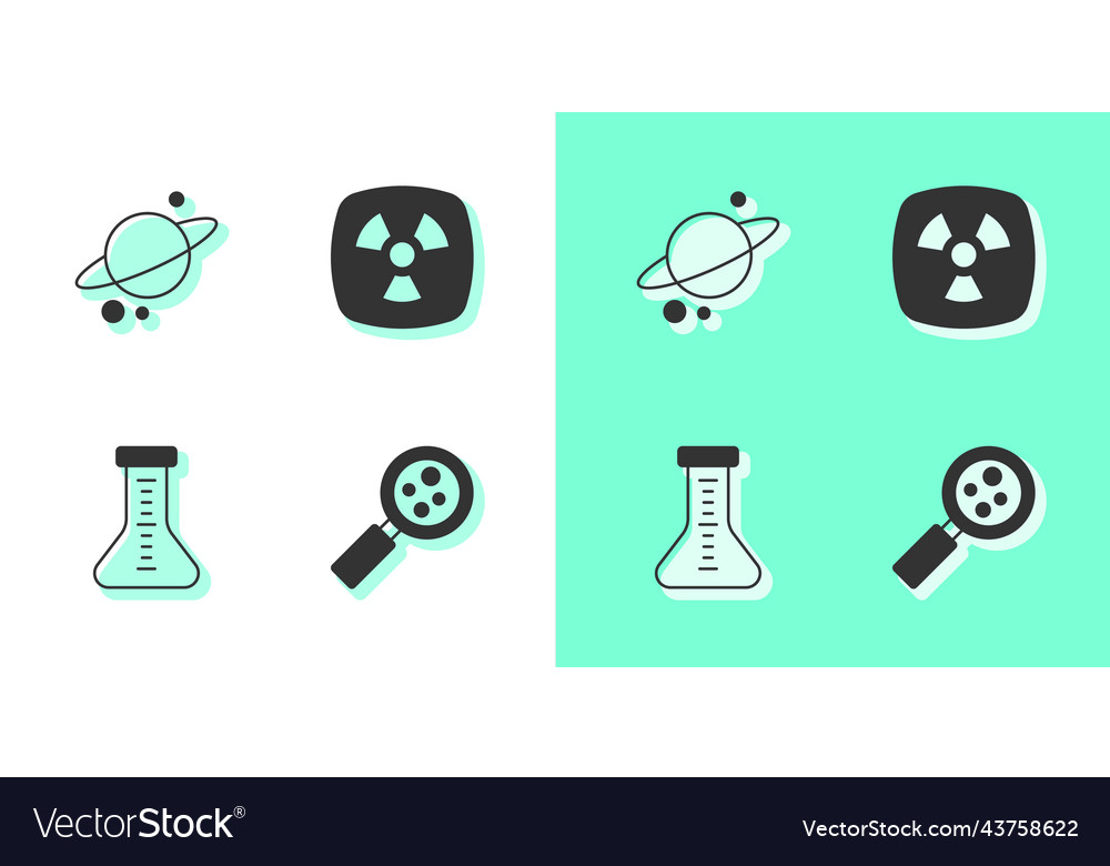 Set microorganisms under magnifier planet saturn