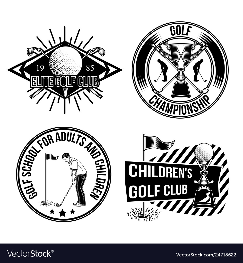 Set of golf emblems labels badges logos vector image Set of golf emblems labels badges logos