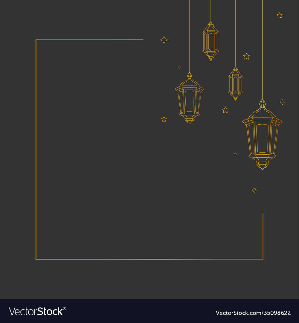 Simple background with hanging lantern design Vector Image