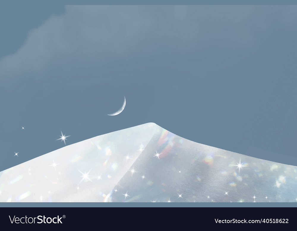 Snowy mountain background aesthetic holographic