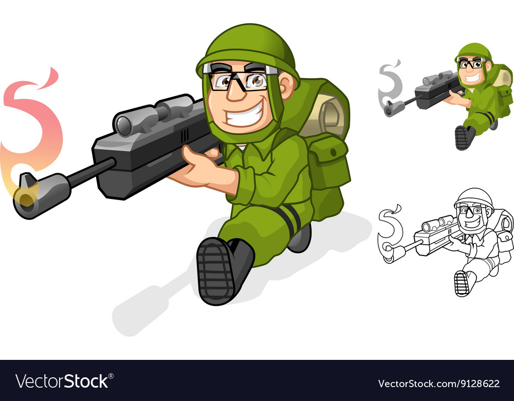 Soldier Aiming Rifle - Shoot Pose