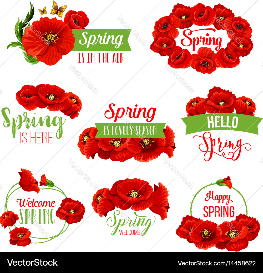 Spring Flower Wreath Icon For Springtime Design Vector Image