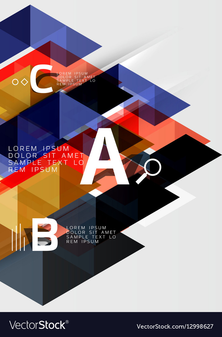 Abstract triangles and lines
